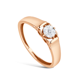 Золотое кольцо с бриллиантом