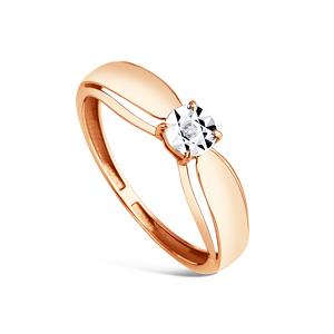 Золотое кольцо с бриллиантом