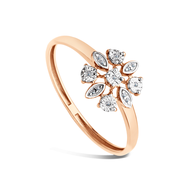 Золотое кольцо с бриллиантами