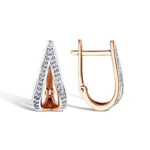 Золотые серьги с бриллиантами