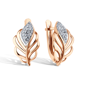 Золотые серьги с бриллиантами