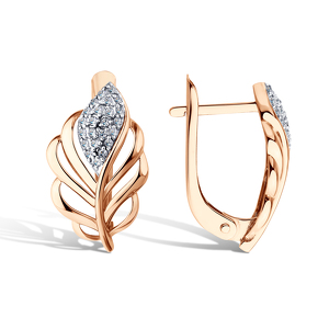 Золотые серьги с бриллиантами