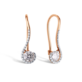Серьги из комбинированного золота 20-5343