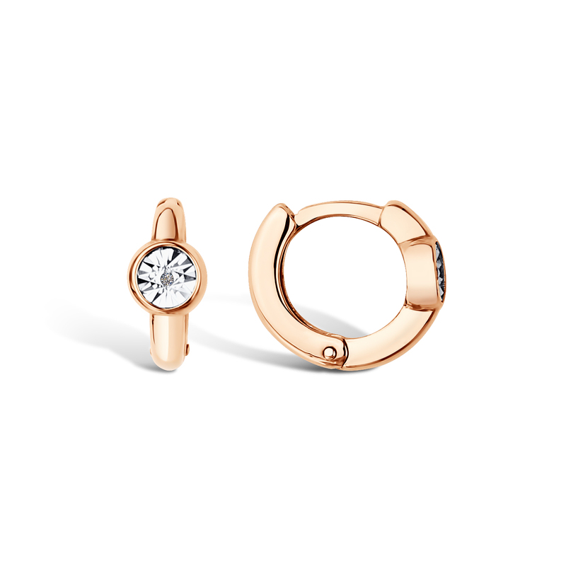 Золотые серьги с бриллиантом