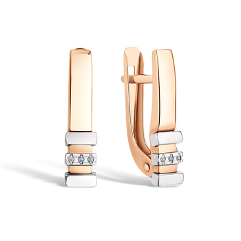 Золотые серьги с бриллиантами