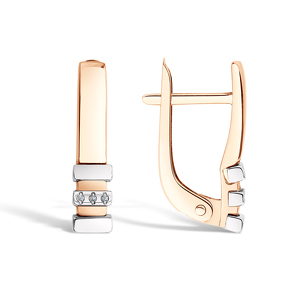 Золотые серьги с бриллиантами