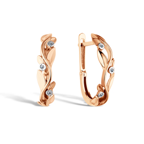 Золотые серьги с бриллиантами