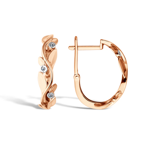 Золотые серьги с бриллиантами