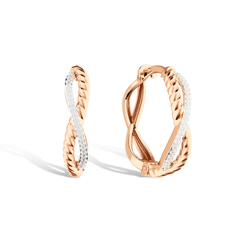 Золотые серьги с бриллиантом