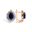 Золотые серьги с сапфиром и бриллиантами