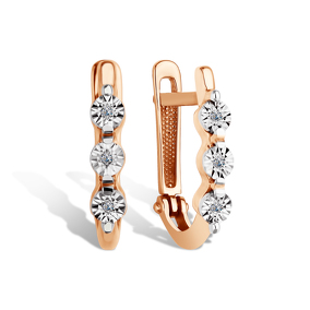 Золотые серьги с бриллиантами