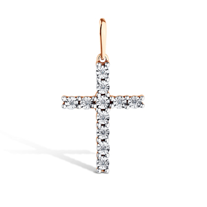 Золотой крест с бриллиантами