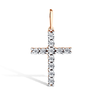 Золотой крест с бриллиантами