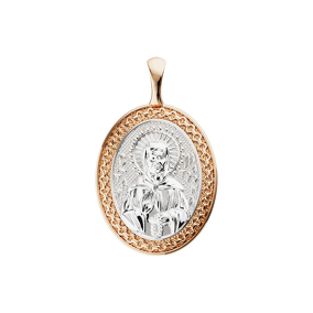 Золотая подвеска «Икона Матроны Московской»