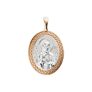 Золотая подвеска «Икона Матроны Московской»