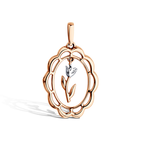 Золотая подвеска «Лепестки»