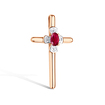 Золотой крест с рубином и бриллиантами