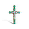 Золотой крест с изумрудами