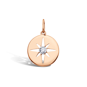 Золотая подвеска с фианитом