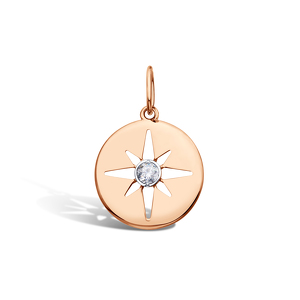 Золотая подвеска с фианитом