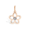 Золотая подвеска «Лепесток» с бриллиантом