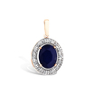 Золотая подвеска с сапфиром и бриллиантами