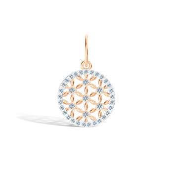 Золотая подвеска с фианитами