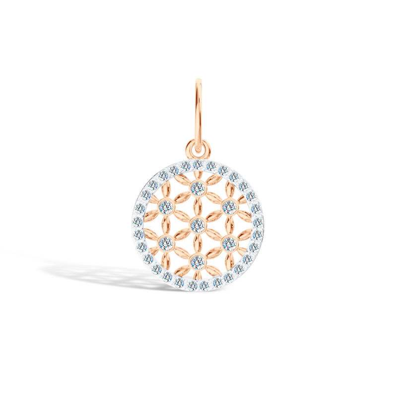 Золотая подвеска с фианитами