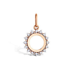 Золотая подвеска с фианитами и фианитами