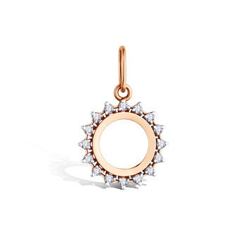 Золотая подвеска с фианитами и фианитами