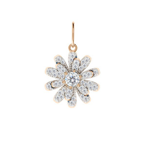 Золотая подвеска с фианитами