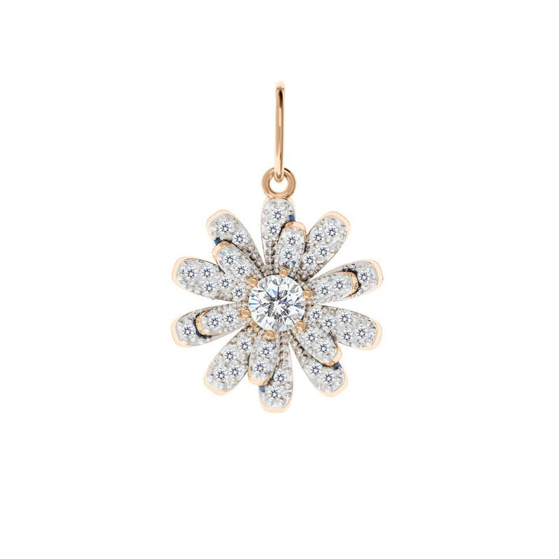 Золотая подвеска с фианитами