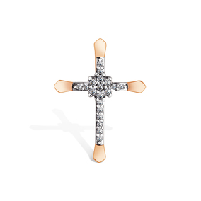 Золотая подвеска с фианитами