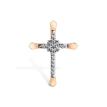 Золотая подвеска с фианитами