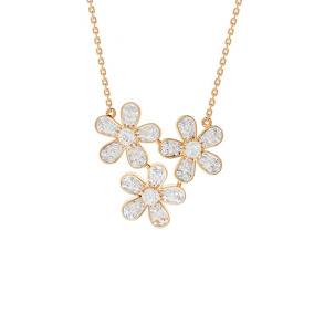 Золотое колье с фианитами