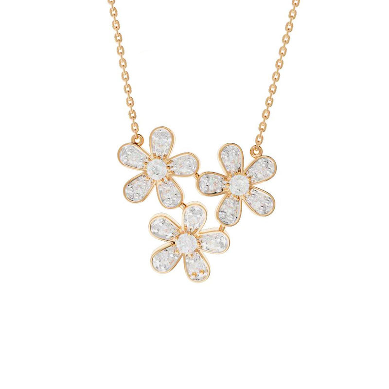 Золотое колье с фианитами