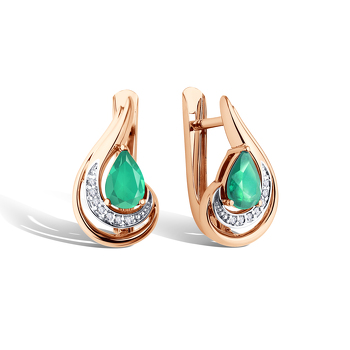 Серьги из белого золота 21-5362