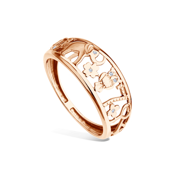 Золотое кольцо с бриллиантами