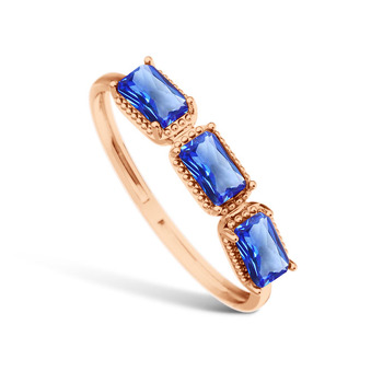 Золотое кольцо с сапфирами