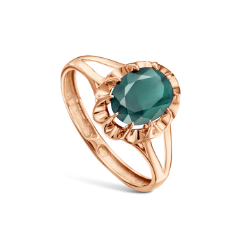 Золотое кольцо с изумрудом