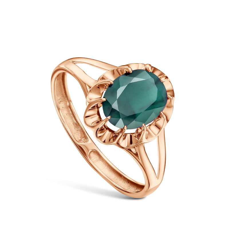 Золотое кольцо с изумрудом