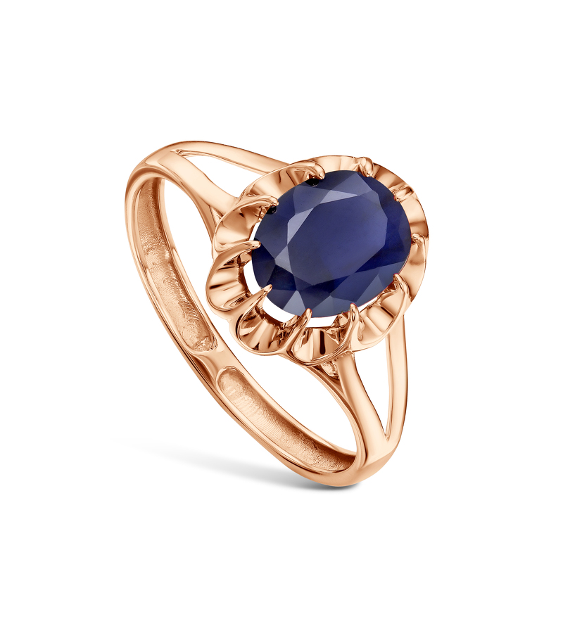 Золотое кольцо с сапфиром