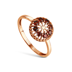 Золотое кольцо с гранатами