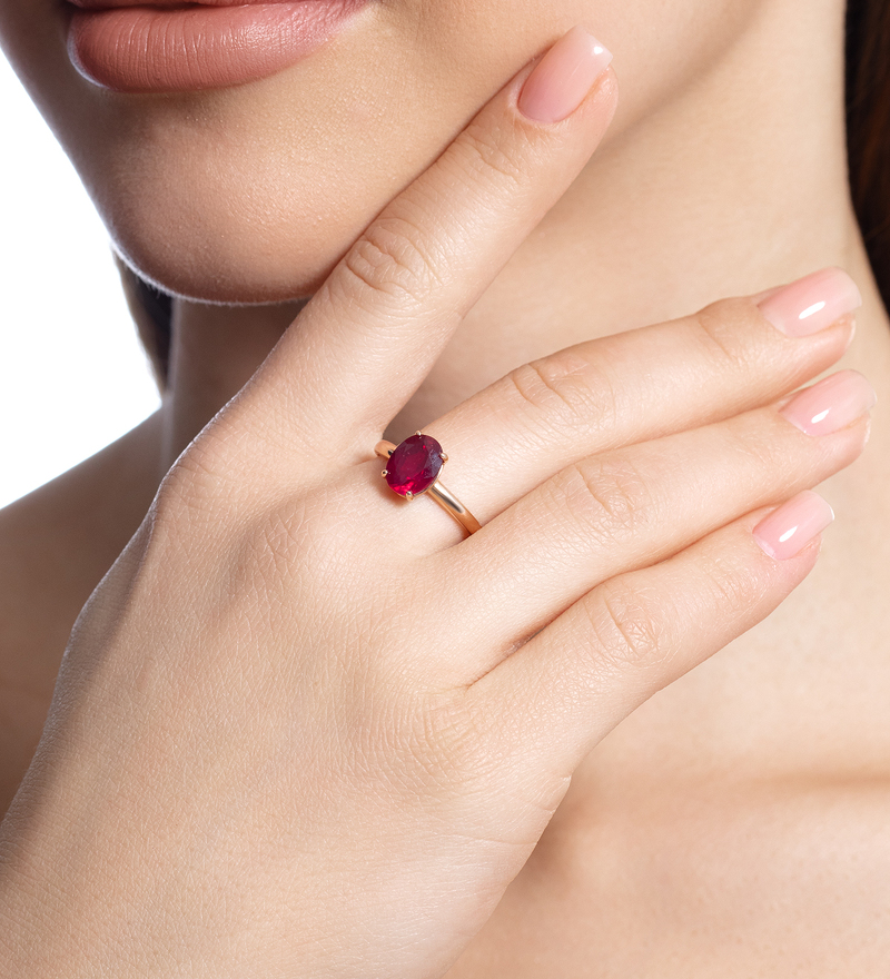 Золотое кольцо с рубином