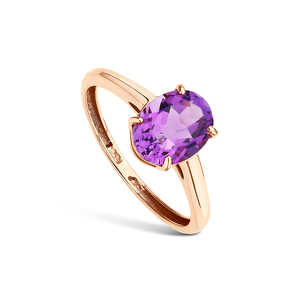 Золотое кольцо с аметистом