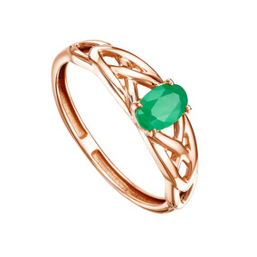 Золотое кольцо с изумрудом