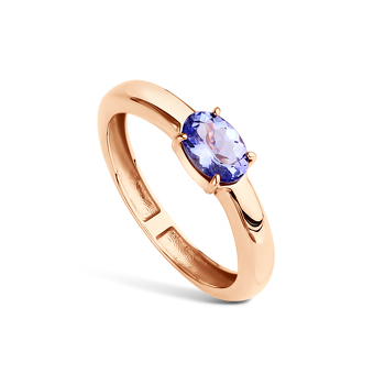 Золотое кольцо с танзанитом
