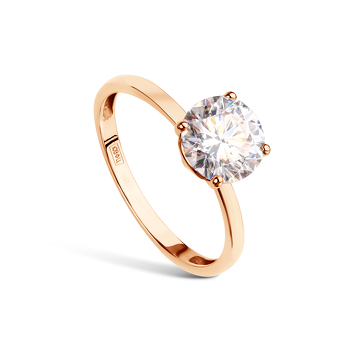 Золотое кольцо с муассанитом