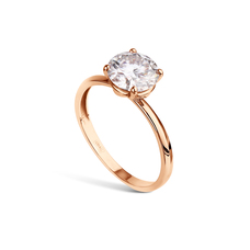 Золотое кольцо с муассанитом