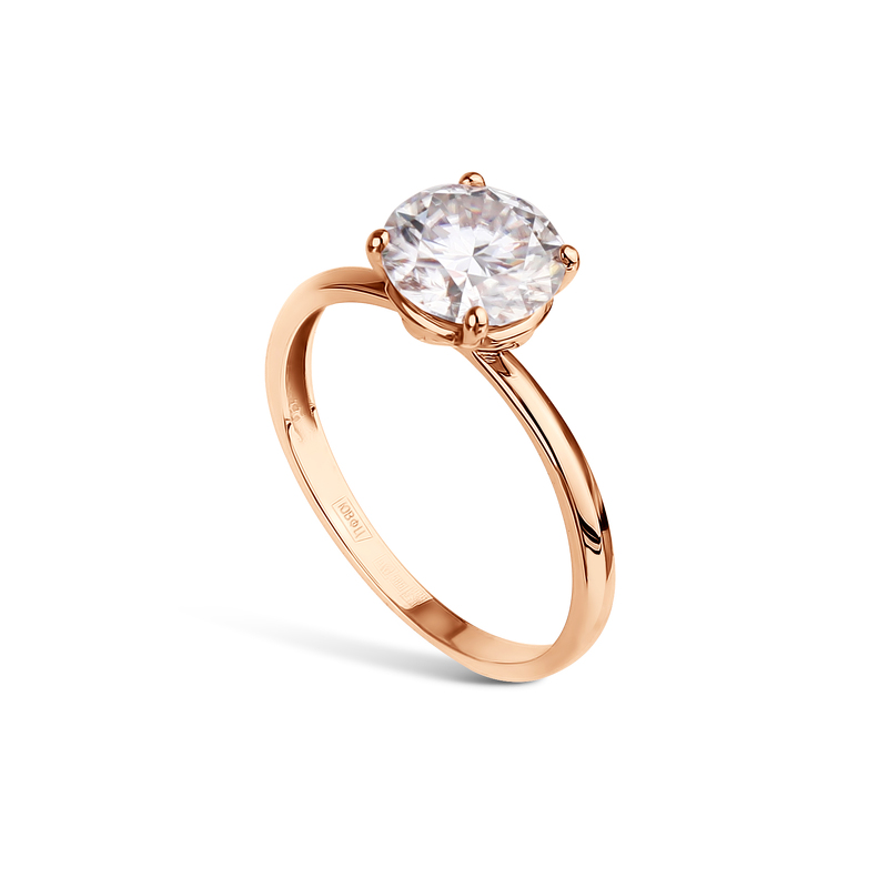 Золотое кольцо с муассанитом